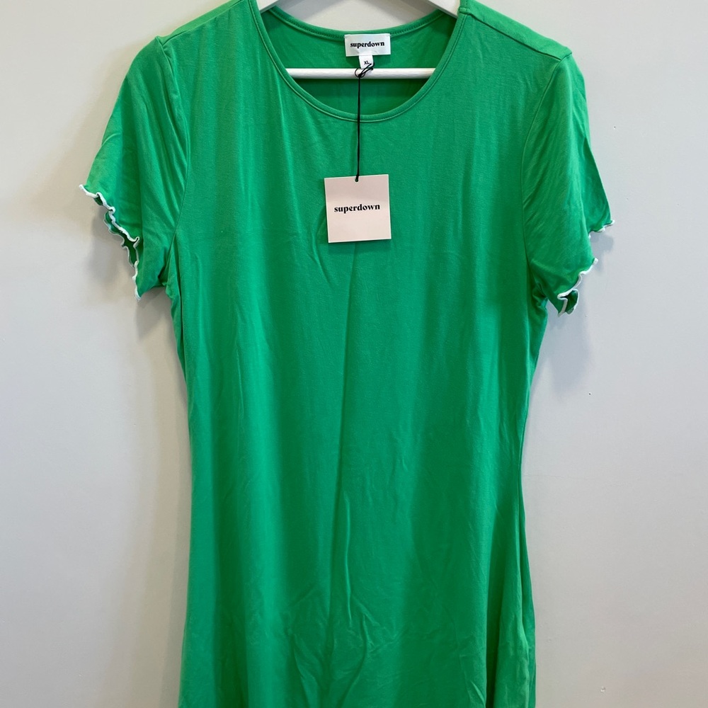 Superdown London Lettuce Trim Dress
